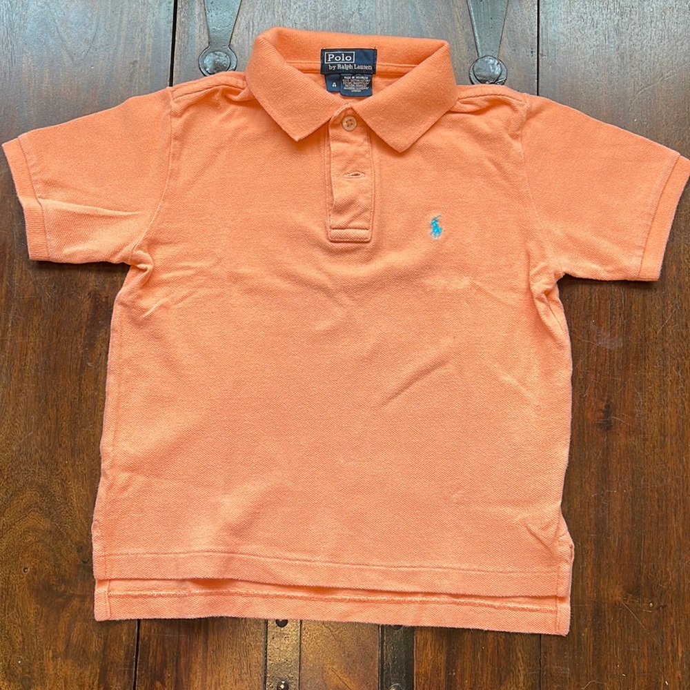 Polo by Ralph Lauren orange boys short sleeve - Picture 1 of 6